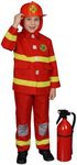 Boy Fire Fighter Costume - Red - Si