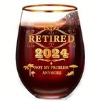 Great Retirement Gifts for Women & Men 2024! This Retirement stemless Wine Glass is a Great Gift for Retirement, Going Away, Christmas, Thanksgiving, Mothers Day, Fathers Day, Valentines, Birthday.