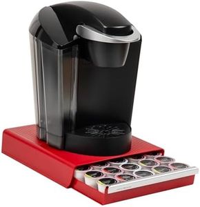 Mind Reader 30 Pod Capacity Red Plastic Countertop Coffee Pod Drawer Organizer