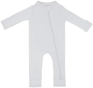 KYTE BABY Soft Bamboo Rayon Rompers, Zipper Closure, 0-24 Months (Newborn, Storm)
