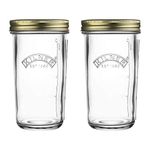 Kilner Wide Mouth Screw Top Lid Preserving Glass Jar 0.5 Litre Transparent (Pack of 2)