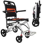 Tripaide Foldable Wheelchairs for Adults Lightweight Weight Only 16lbs, Transport Travel Wheelchairs for Seniors, Compact Portable Wheelchairs Support 220lbs