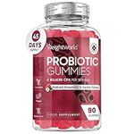 Vegan Probiotic Gummies with Prebiotic - 45 Days (90 Low Sugar Gummies) - Strawberry & Vanilla Flavour - Bacillus Coagulans & Inulin - Gut Health, Immune System & Digestion Supplement for Women & Men