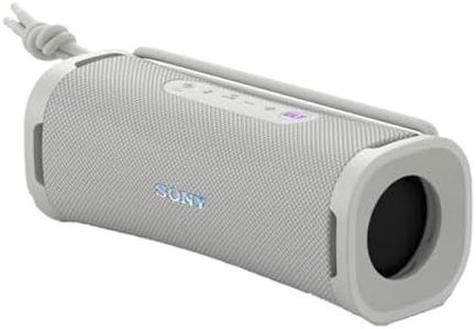 Sony ULT FIELD 1 Wireless Ultra Portable Bluetooth Compact Speaker, IP67 Waterproof, Dustproof, Shockproof and Rustproof with Enhanced Bass, 12 Hour Battery and Detachable Strap, Off White (SRSULT10W)