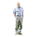 Star Cutouts Ltd CS774 David Attenborough Lifesized Cardboard Cutout with Free Table Top Height 178cm, Multicolour