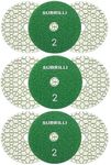 SUBRILLI 3 Step Diamond Polishing Pads 9-Pcs Step 2 Abrasive Disc for Granite Quartz Marble Concrete Terrazzo