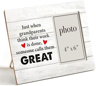 Great Grandparents Gifts, Great Grandparents Baby Announcement, Great Grandparents Wood Photo Frame, Great Grandma Grandpa Gifts (for 4x6 Photo)