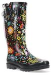 Western Chief Women's Printed Tall Rain Boot, Garden Play, 8 M US