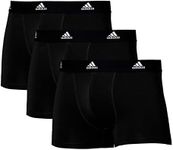 adidas Mens Boxers (Pack of 3) - Boxer Shorts Men (Sizes S - 3XL) - Comfortable Boxers for Men, Schwarz, S