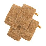 Nat Habit - Back To Natural Secrets Everyday Natural Sun Dried Bath Loofah | Body Sponge & Scrubber for Men & Women | Organic Luffa for Bath Shower Skin Exfoliation (Pack of 4)