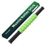 KEINE MARKE Massage Roller, Massage Roller Stick, Muscle Roller, Targets Trigger Points Deep Tissue, Massages Arms, Legs, and Back Muscles to Relieve Soreness and Cramps (Green)