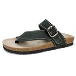 WHITE MOUNTAIN Womens Carly Leather Open Toe Casual Slide, Black, Size 5.0 US/US