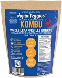 Aqua Veggies Organic Whole Leaf Kombu – Vegetables for Keto, Paleo, Vegetarian & Vegan Diets – Sweet Seaweed Gluten Free Products 1oz Bag