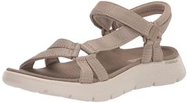 Skechers Women's GO Walk Flex Sandal Sublime, Taupe Textile, 7 UK