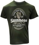 Guinness Irish Label Bottle Green T-Shirt, Bottle Green, XL