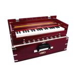 Harmonium BINA no. 23B Dx. 3 1/2 octaves portable Cherry,2024 Edition,Small, Portable, Compact, Safri, Natural Color, Kirtan, Indian Keyboard