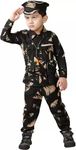 FANY Cotton Blend Army Dress For Kids| 1-10 Years Old Kids| Full Set (1 Shirt,1 Pant,1 Gun,1 Gun Cover With Belt,1 Cap,1 Whistle Rope,1 Whistle) (1-2 Years)