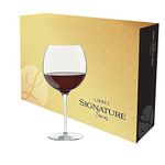 Libbey Signature Kentfield Balloon Red Wine Glass Gift Set of 4, 24-Ounce, 24 oz, Clear