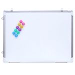 ANSIO 60cm x 45cm Double Sided Drywipe Magnetic Whiteboard with Aluminium Frame and Vertical or Horizontal Mounting