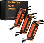 Mutt Tools 25pc Folding Torx Allen Wrench Set – Includes an SAE, Metric and Torx Keys – Folding Star Wrench Set for DIY and Home Repair