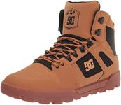 DC Men's Pure High-top Water Resistant Boot Skate Shoe Snow, Wheat/Black, 8