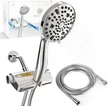 Dual Filtered Shower Head, 8 Layer Filter, Shower Heads with Handheld Spray Combo 10 Spray Option - High Pressure Shower Heads - Shower Massage Shower Head with Hose - Anti Clog - 1.7 GPM