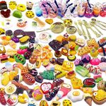 116 Pcs Miniature Food Drink, Miniature Food 1:12 Scale Miniature Dolls House Food Accessories Mini Pretend Play Food Set Miniature Kitchen Accessories for Barbie Doll House