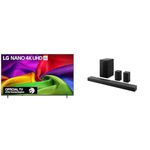 LG 85-Inch NU70 Nano UHD AI 4K Smart TV and, LG S70TR 5.1.1 ch. Soundbar with Wireless Dolby Atmos