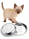 VENTION Stainless Steel Whisker Relief Cat Food Bowl, Shallow Metal Cat Bowls Set, 7-56 Oz Replacement Pet Cat Feeding Dishes for Raised/Elevated Stands, Work for Dog Plate, Dishwasher Safe