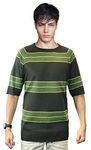 OEM Unknown Kurt Cobain Sweater Green Striped Shirt Costume Nirvana Smells Like Teen Spirit, Medium