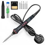 Electronics Soldering Iron Kit, [Upgraded] Soldering Iron 220V 90W LCD Digital Portable Soldering Kit 180-480℃(356-896℉), Welding Tools with ON/Off Switch, Auto-Sleep, Thermostatic Design