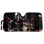 Plasticolor 003952R01Star Wars Mandalorian The Child Accordion Sun Shade for Car, Truck or SUV