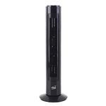 Neo 29" Inch Air Cooling Cooler Free Standing Quiet Bedroom Bladeless Tower Fan 3 Speed Oscillating (Black)