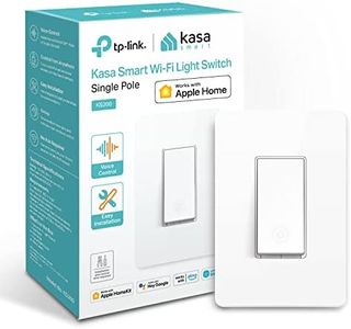 Kasa Apple HomeKit Smart Light Switch KS200, Single Pole, Neutral Wire Required, 2.4GHz Wi-Fi Light Switch Works with Siri, Alexa and Google Home, UL Certified, No Hub Required, White