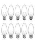 BrightArk E27 Candle Bulbs 42W Dimmable, Warm White 2600K Edison Screw ES Clear Screw in Light Bulb 220V Vintage Wall Lamp Desk Lamp Ceiling Chandelier for Living Room, Bedroom, Dining Bar (10-Pack)