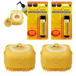 Soft Silicone Rubber Dog Cat Shampoo Dispenser Massage Grooming Bath Brush & Skin Repair Healing Jumbo Balm for Dog’s Cracked Crusty Dry Nose & Paws by InstaCure