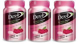 Glucose Tablets, 50 Count Bottle, 3 pack (Raspberry)