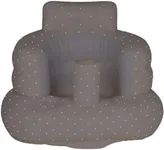 SplashEZ Baby Inflatable Seat for Babies 3-36 Months, Built in Air Pump Infant Back Support Sofa, Toddler Chair Sitting Up, Floor Seater - Polka dots Grey