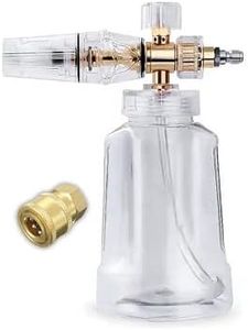 JPT New Advance Transparent Adjustable Pro Foam Cannon for Thick Clinging Foam with 1000 PSI | 70 Bar | 1.1mm Orifice | Brass + ABS Nozzle | 1/4" Quick Connector Included