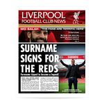 Personalised Sports & Photo Gifts Compatible with Personalised Liverpool News Single Page Print