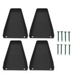 4Pcs Downspout Splash Block, Thickened Gutter Downspout Extensions for Drain Extension, Comes with Fixing Nails (Black)