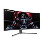 LC-Power 34 inch WQHD Ultrawide Curved Gaming Monitor, 165Hz, VA, 1ms, HDR 400, 1500R, AMD FreeSync, Height Adjust (3440x1440@165Hz, 350 cd/m², HDMI/DP) - LC-M34-UWQHD-165-C