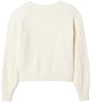 GAP Girls Cable Crewneck Sweater Ivory Frost S