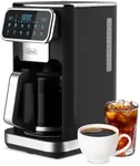 Gevi 12 Cup Programmable Drip Coffee Maker with Touch Screen, Fast and Strong Brew, Auto Shut-Off, 4-Hour Keep Warm Plate, Iced Coffee Option, Anti-Drip System, Permanent Filter