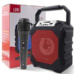 AUSHA® Karaoke Machine,Portable PA System Rechargeable Wireless Bluetooth Speaker for Kids & Adult with Disco Ball & Wired Microphone for Party/Birthday/Festivals