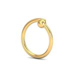 Durga Prasad Jewellers 18K Basic Round Nose Ring, .200mg
