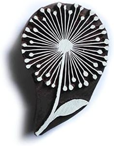 D.L Crafts Wooden Printing Stamps for Printing Blocks Beautiful Flower Design, Fabric Printing & design's [ Size - 4 inch ]