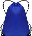 WESTWOOD FOX Drawstring Gym Bag String Bags Gym Sack Backpack PE Bags for Women Men Trainer Swimming Bag Travel Beach School Holidays Suitable for Sports,kids,Boys,Girls (Jet Blue, 1 pc)