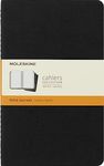 Moleskine Cahier Journal, Soft Cover, Large (5" x 8.25") Ruled/Lined, Black, 80 Pages (Set of 3)