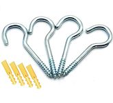 LORD CIG Washing Line Hooks Heavy Duty Clothes Line Hooks Screw in Ceiling Self Tapping Stainless Steel Rust Proof Wall Mount Hangers Perfect for Home Office Indoor and Outdoor 90mm in Size 8 Pcs